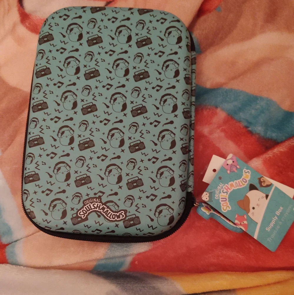 Squishmallows Blue and Black Stationery Box NWT